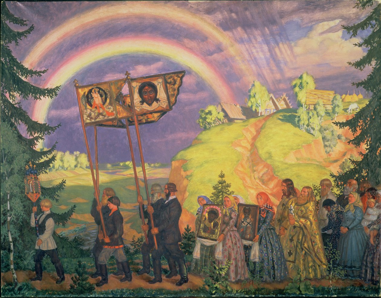 Pääsiäiskulkue tekijältä Boris Mikhailovich Kustodiev
