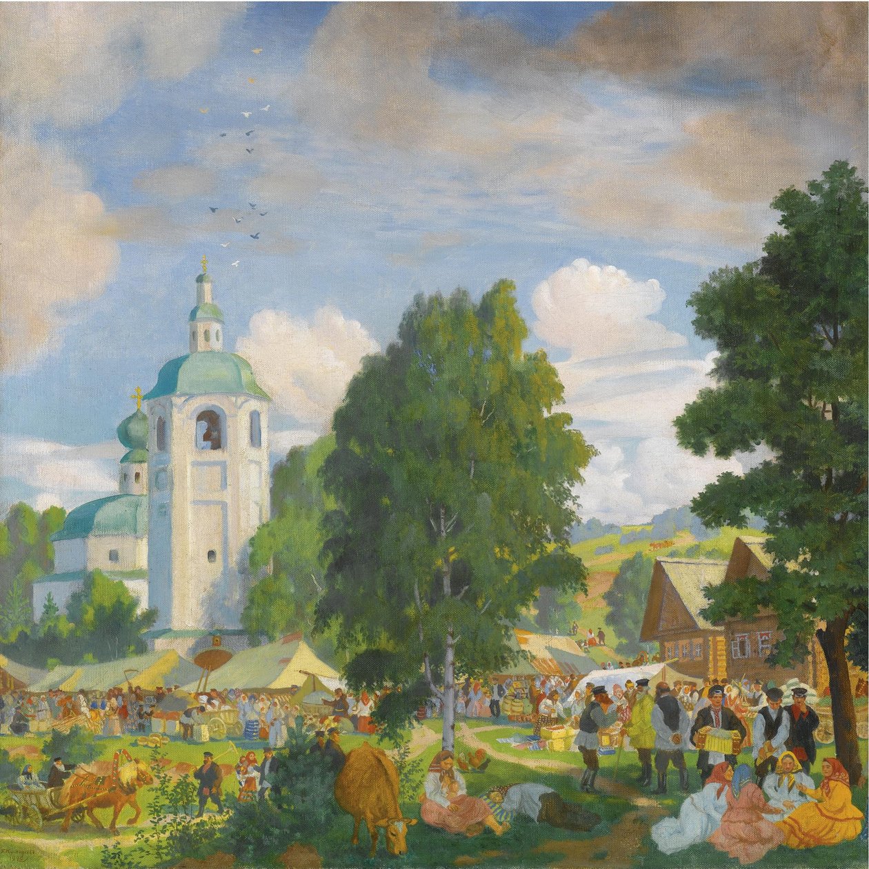 Kylämessut, 1920 tekijältä Boris Mikhailovich Kustodiev