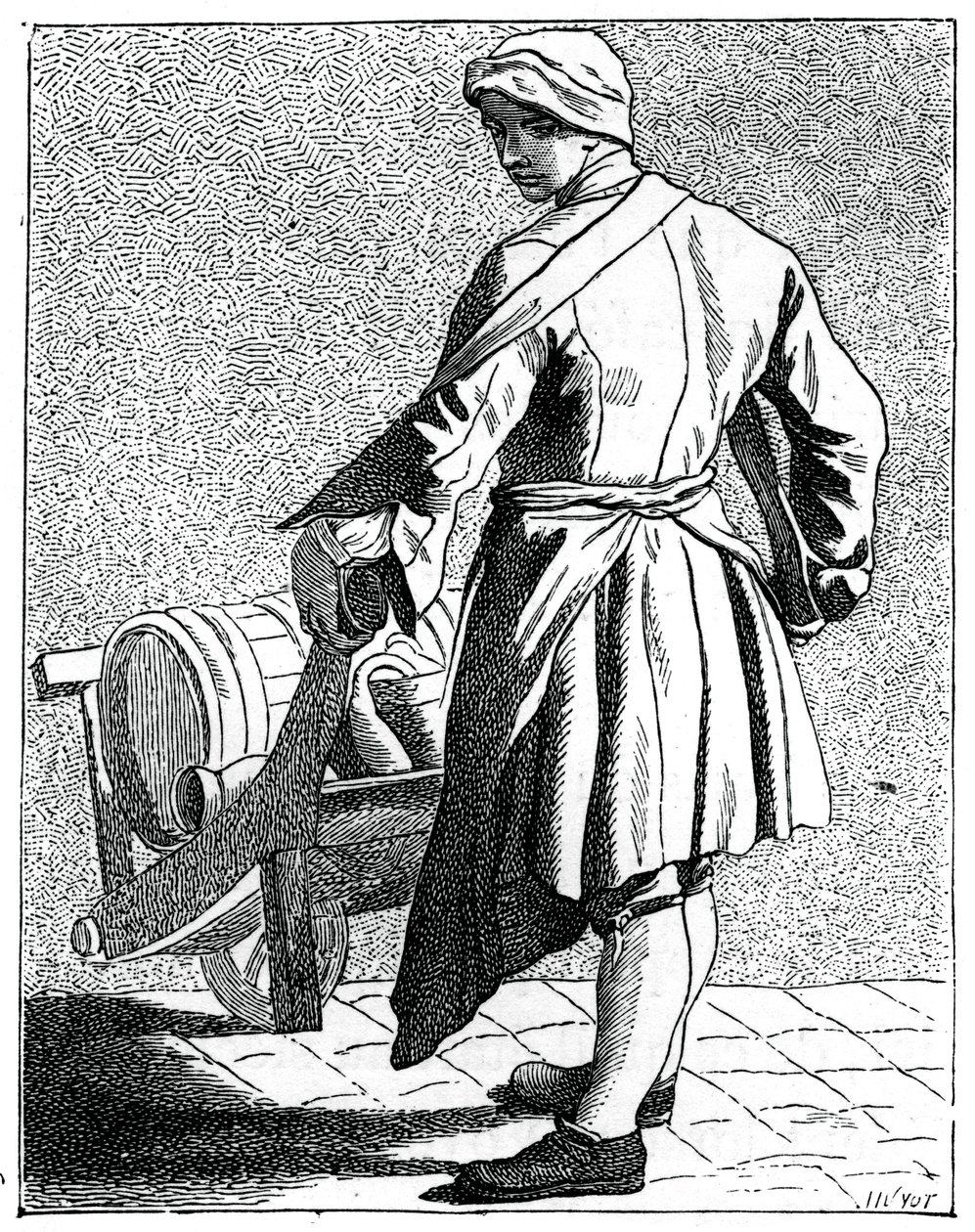 Matkustava etikan valmistaja, 1737-1742. tekijältä Bouchardon