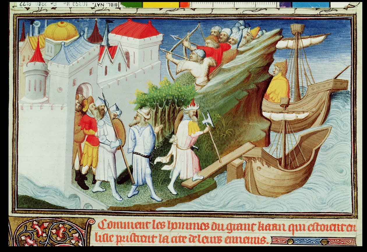 Ms Fr 2810 f.72, Suuren Khanin sotilaat valtaavat Sypangun saaren 