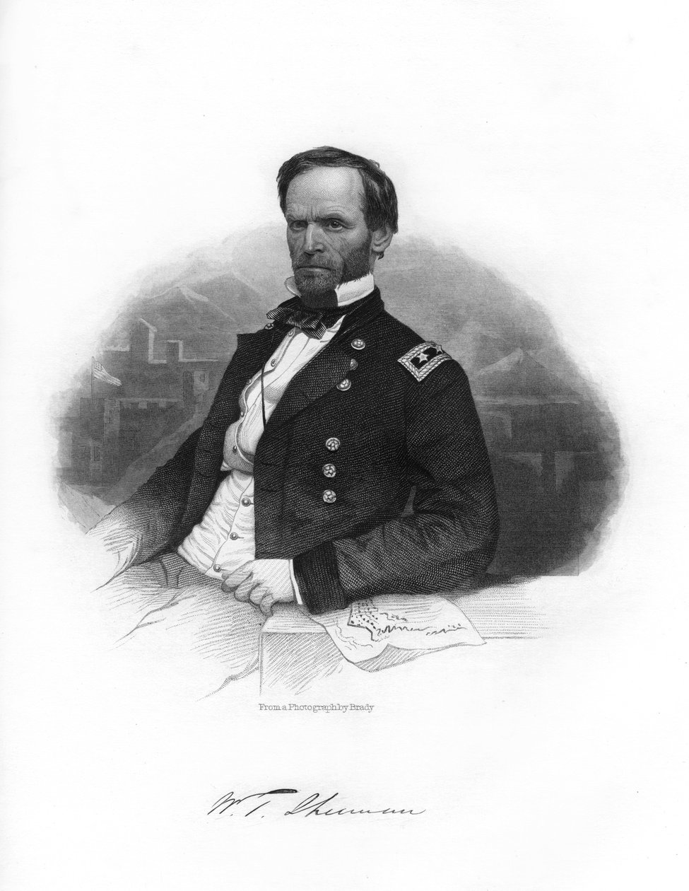 William Tecumseh Sherman, unionin kenraali, 1862-1867. tekijältä Brady