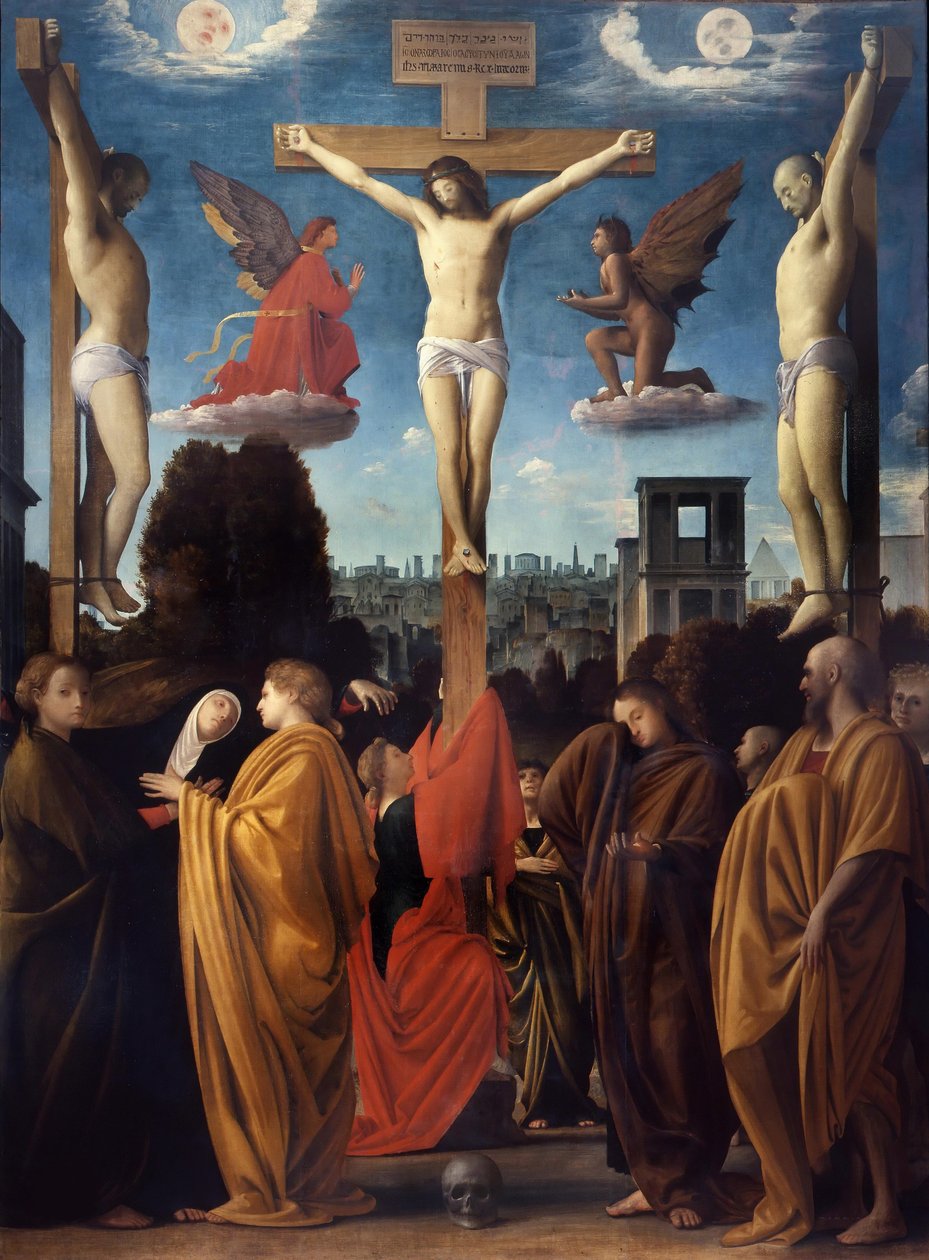 Ristiinnaulitseminen, n. 1505-1510. tekijältä Bramantino
