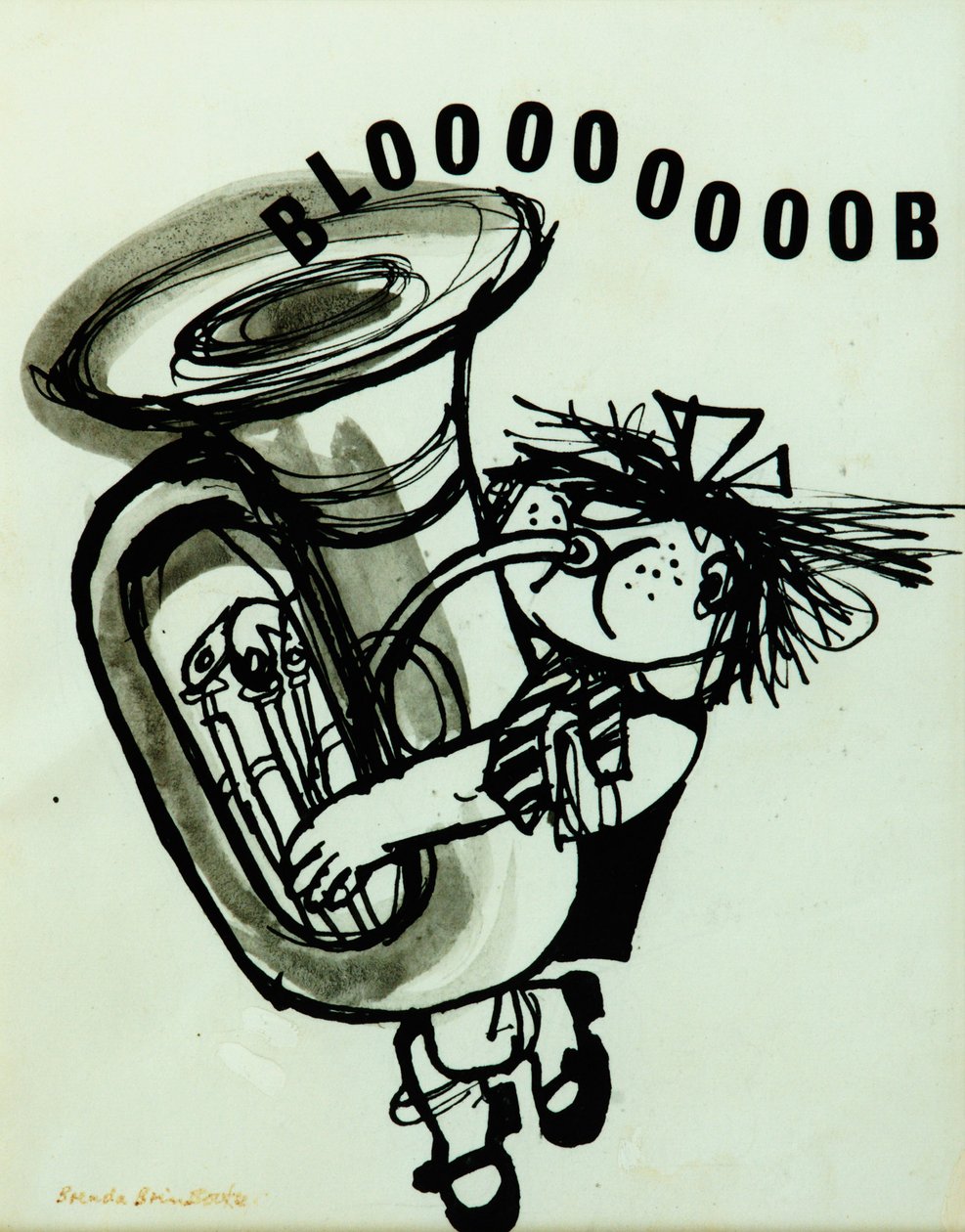 Blooooob! (mustetta paperille) tekijältä Brenda Brin Booker
