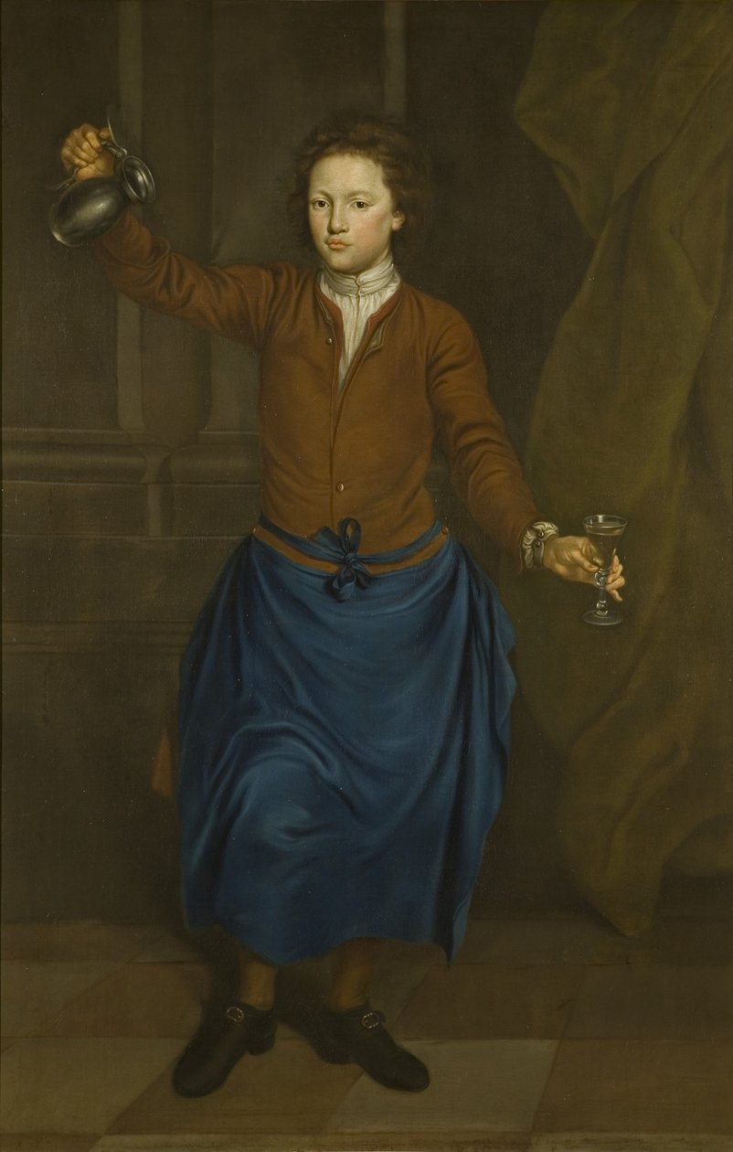The Pot-boy, n. 1720 (öljy kankaalle) tekijältä British School