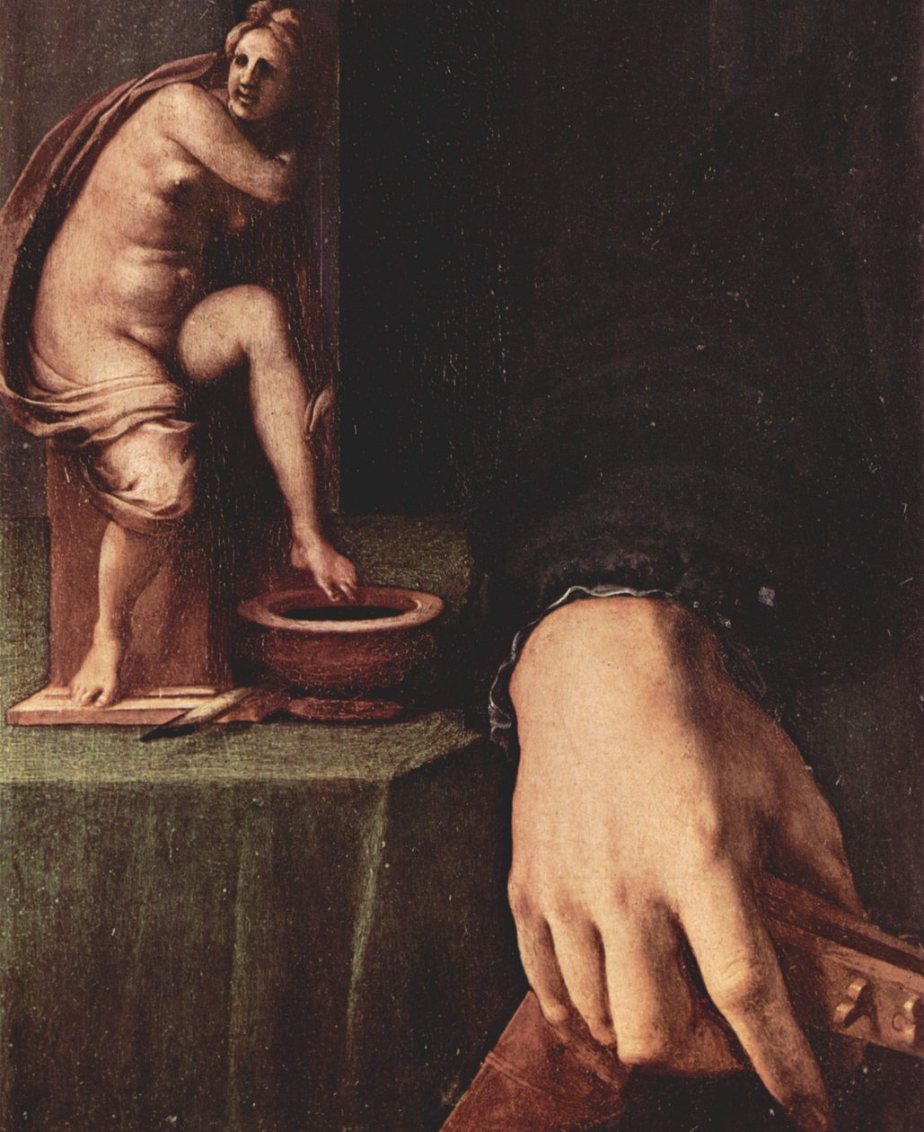 Porträt eines jungen Mannes mit Laute, Detail tekijältä Agnolo Bronzino