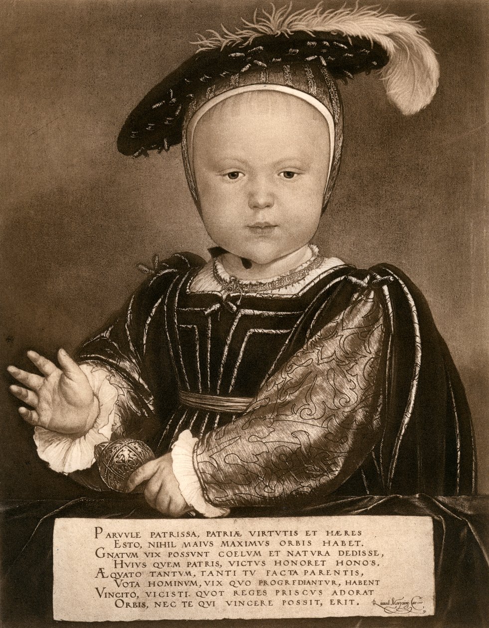 "Prinssi Edward, myöhemmin kuningas Edward VI", 1540, 1902. tekijältä Bruckmann