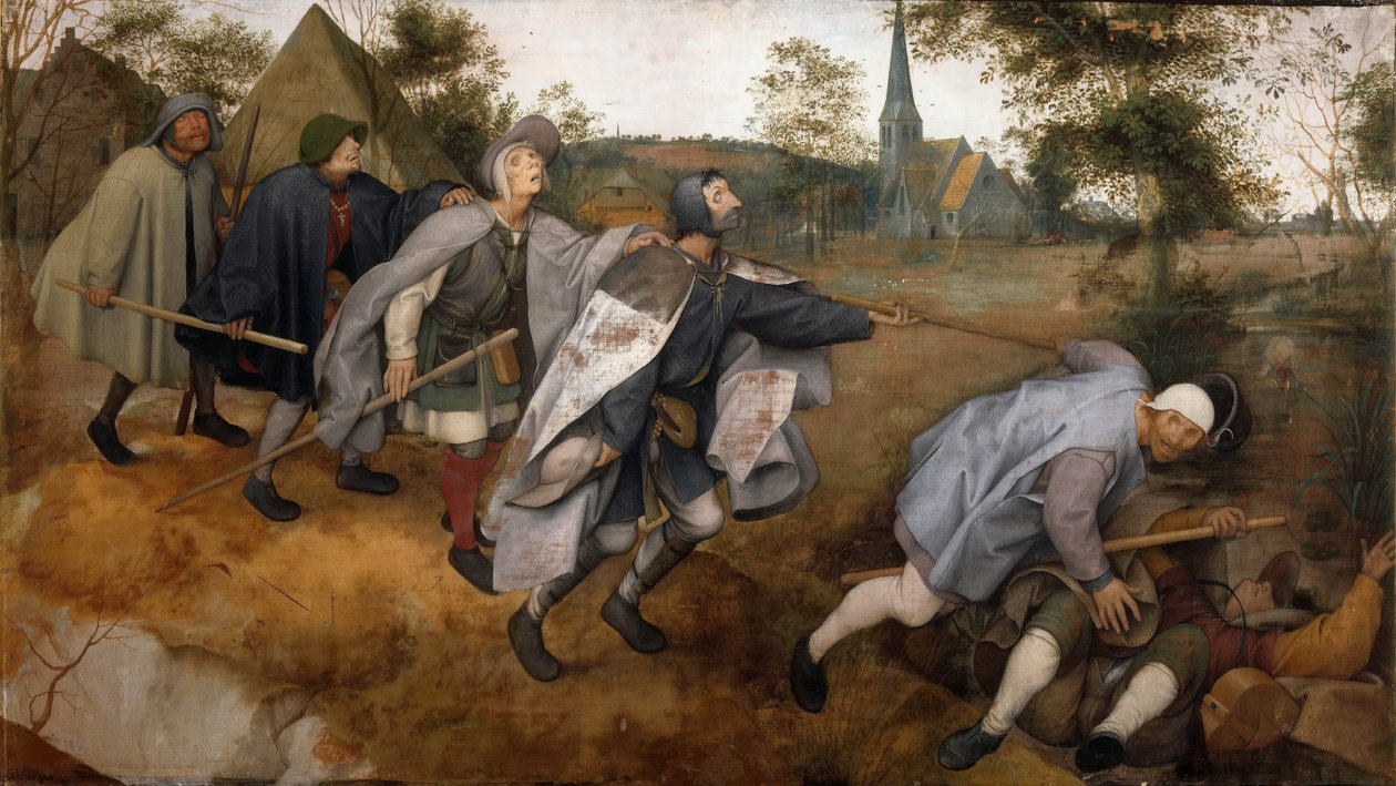 Sokeat johtavat sokeita, 1568. tekijältä Bruegel