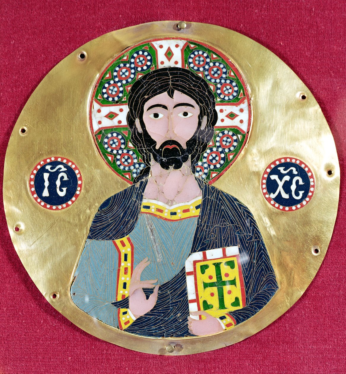 Kristus siunaa, 10.-11. vuosisata (kulta ja emali). tekijältä Byzantine