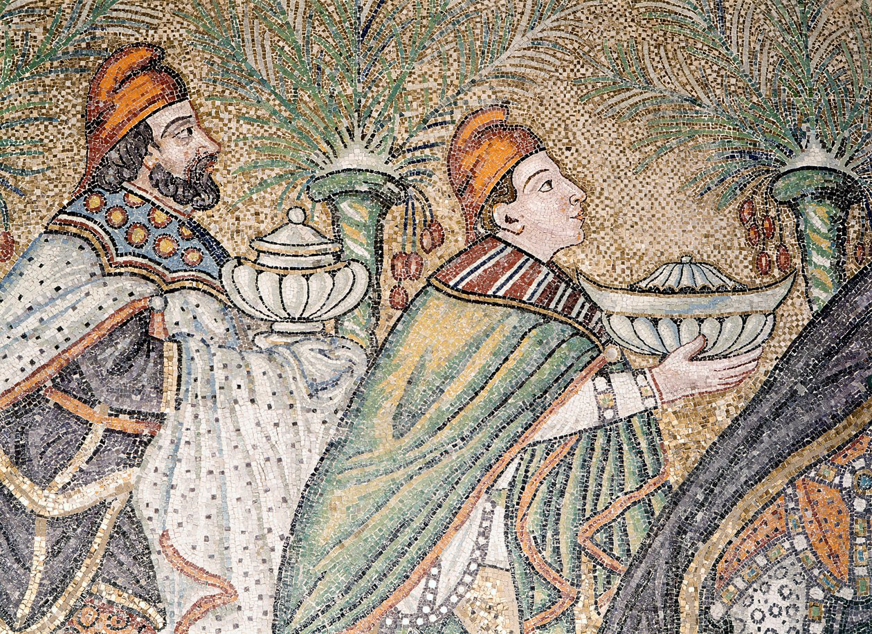 Two Magi (mosaiikki) (yksityiskohta numerosta 322564) tekijältä Byzantine School