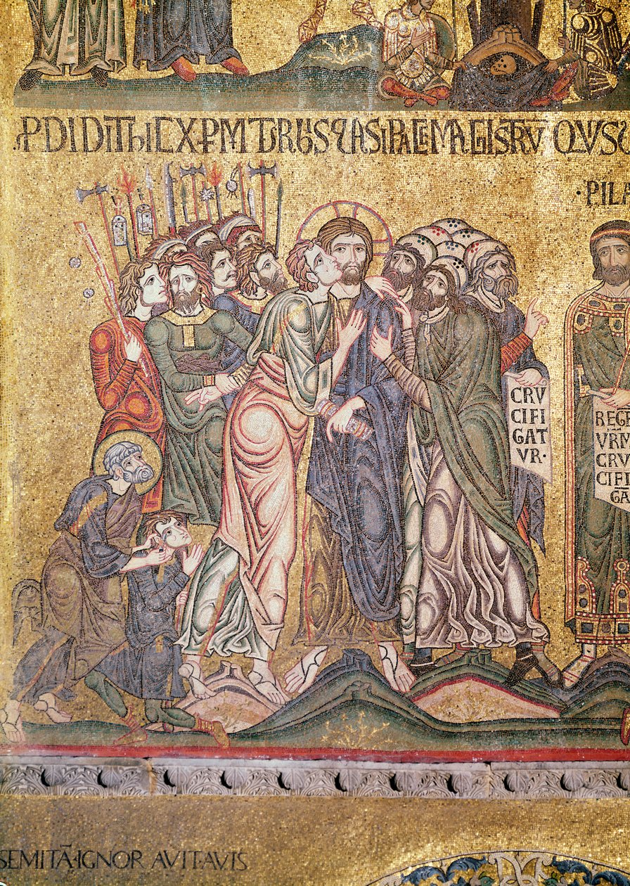 Juudaksen suudelma (mosaiikki) tekijältä Byzantine