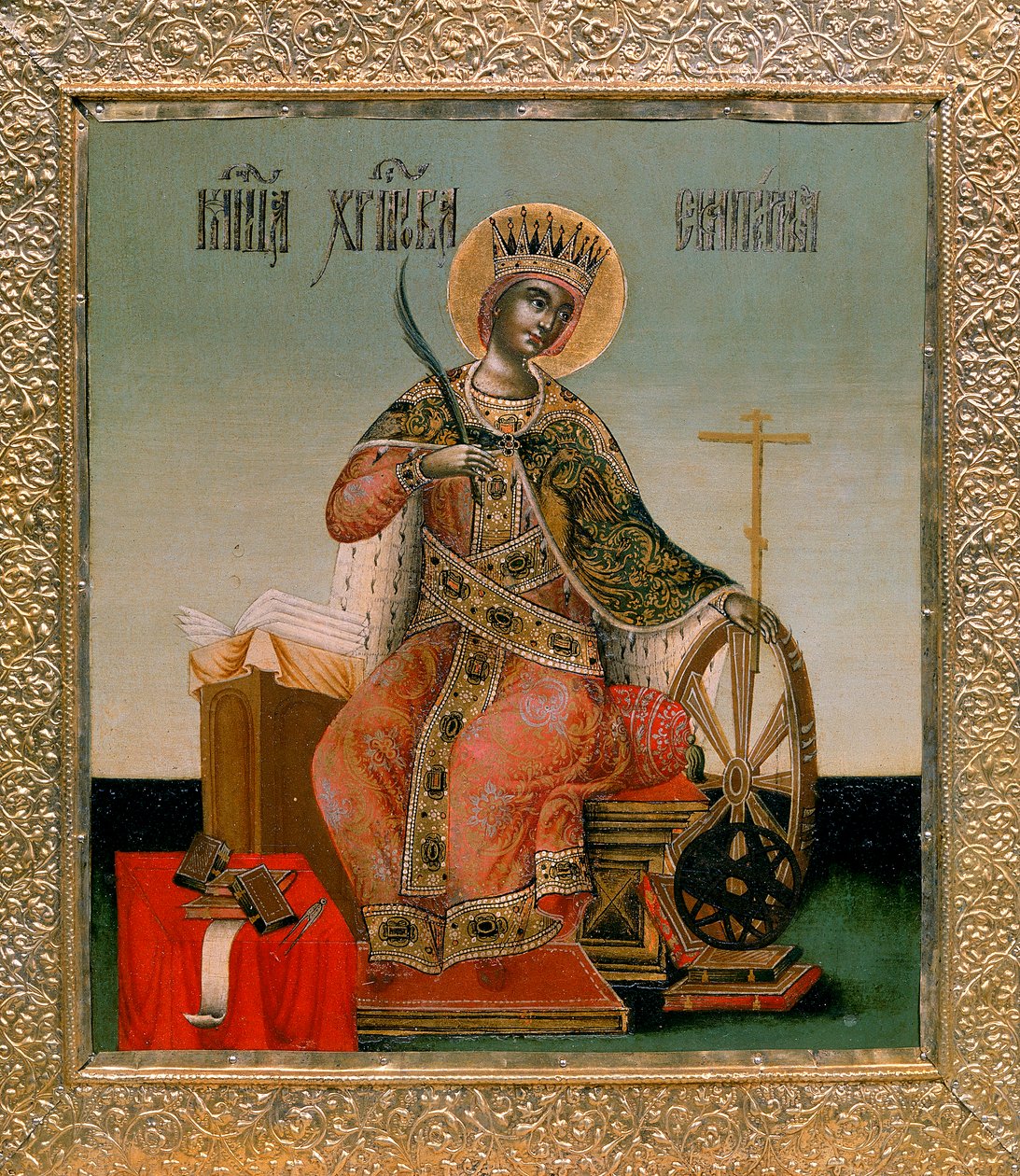 Pyhä Katariina Aleksandrialainen tekijältä Byzantine School