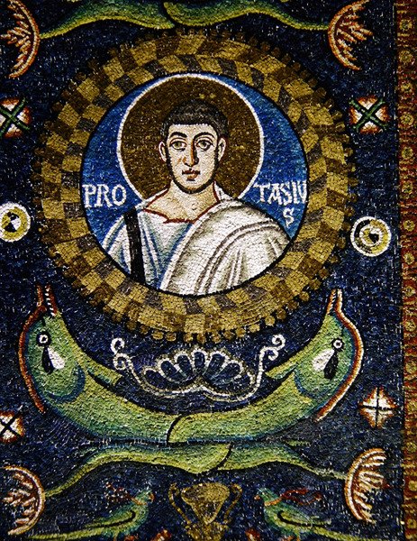 St. Protasio (mosaiikki) tekijältä Byzantine School