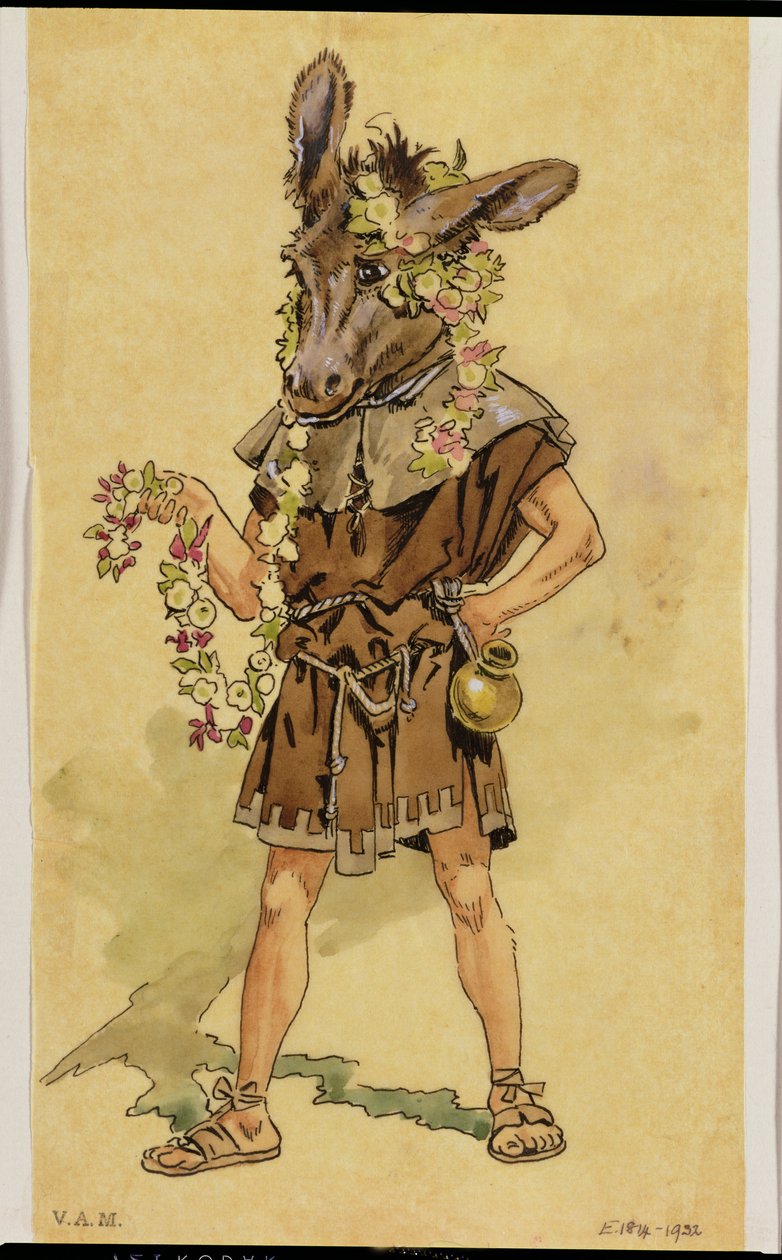 Pohja, pukusuunnittelu Kesäyön unelmaan, tuottanut R. Courtneidge Princes Theatressa, Manchesterissa tekijältä C. Wilhelm
