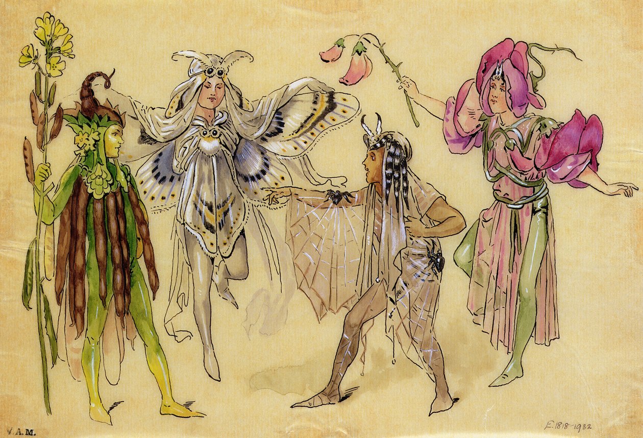 Robert Courtneidgen neljä keijuasua kesäyön unelmaan Princes Theatressa Manchesterissa, 1896-1903 tekijältä C. Wilhelm