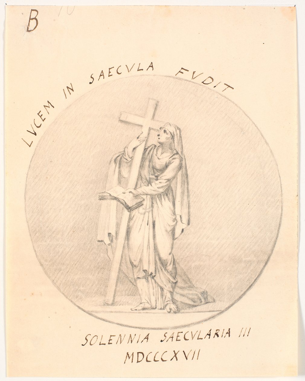 Medaljonki allegorisella naishahmolla tekijältä C.A. Lorentzen