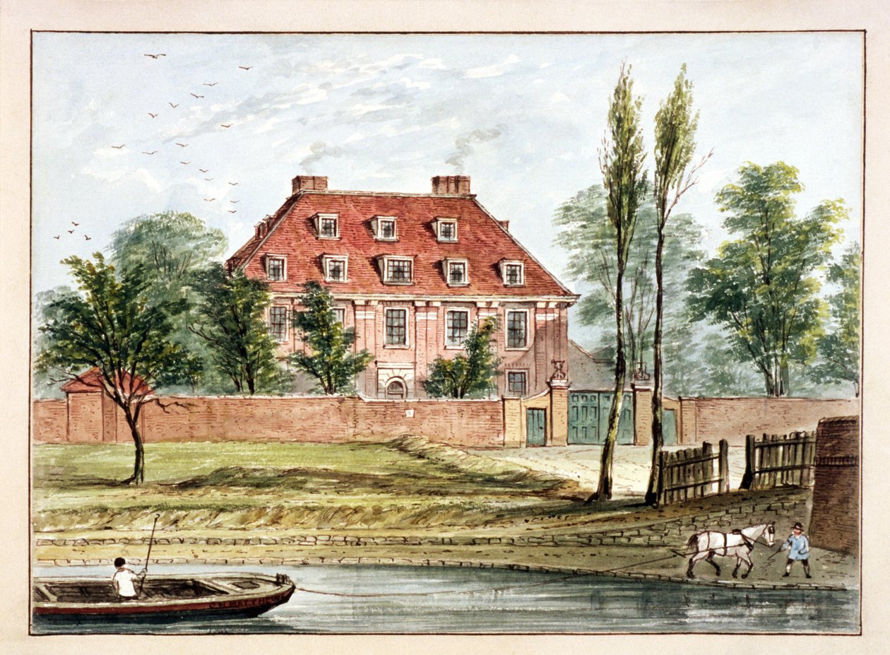 Näkymä Baumes Housesta, Hoxton, Lontoo, 1825 tekijältä CH Matthews