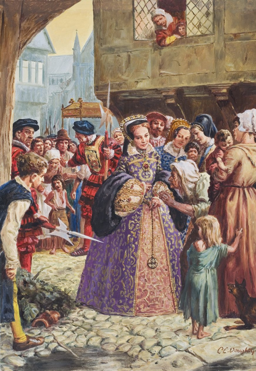 Mary Tudor (1515-58) (guassi paperille) tekijältä C.L. Doughty