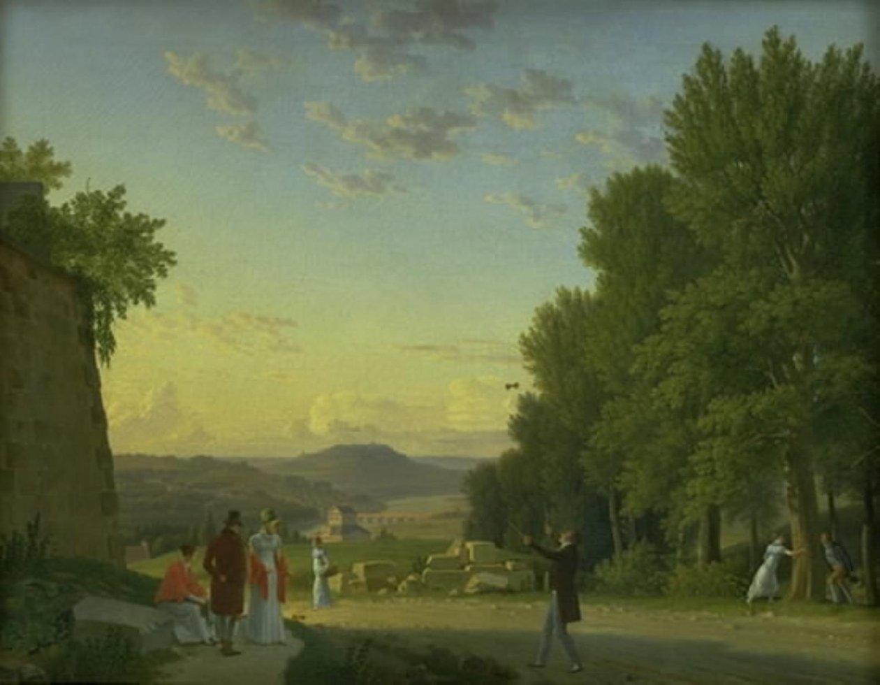 Näkymä Château of Meudonista tekijältä Christoffer Wilhelm Eckersberg
