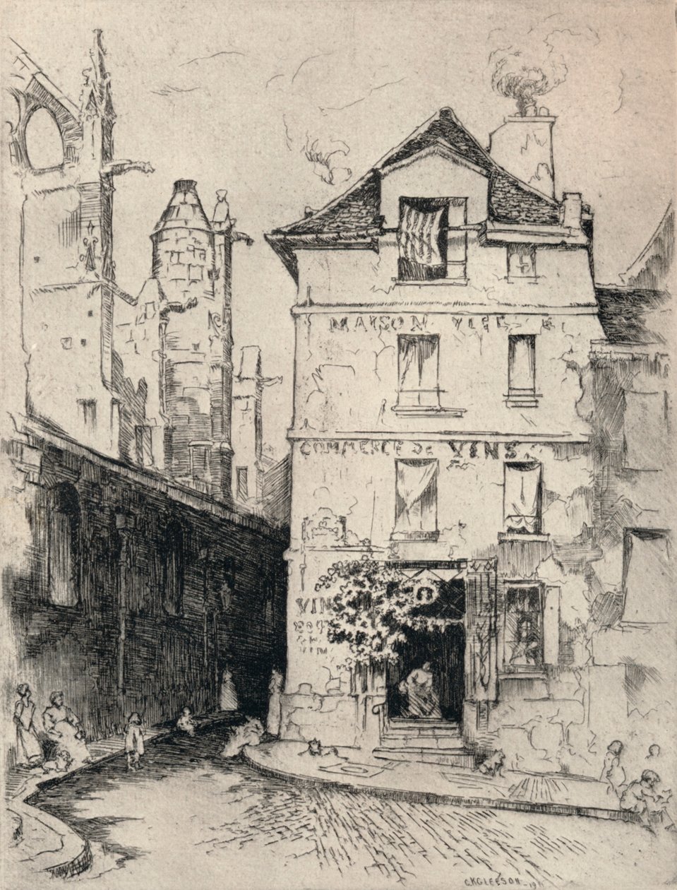 Lähellä St Etienne-du-Montia, 1915 tekijältä C. K. Gleeson