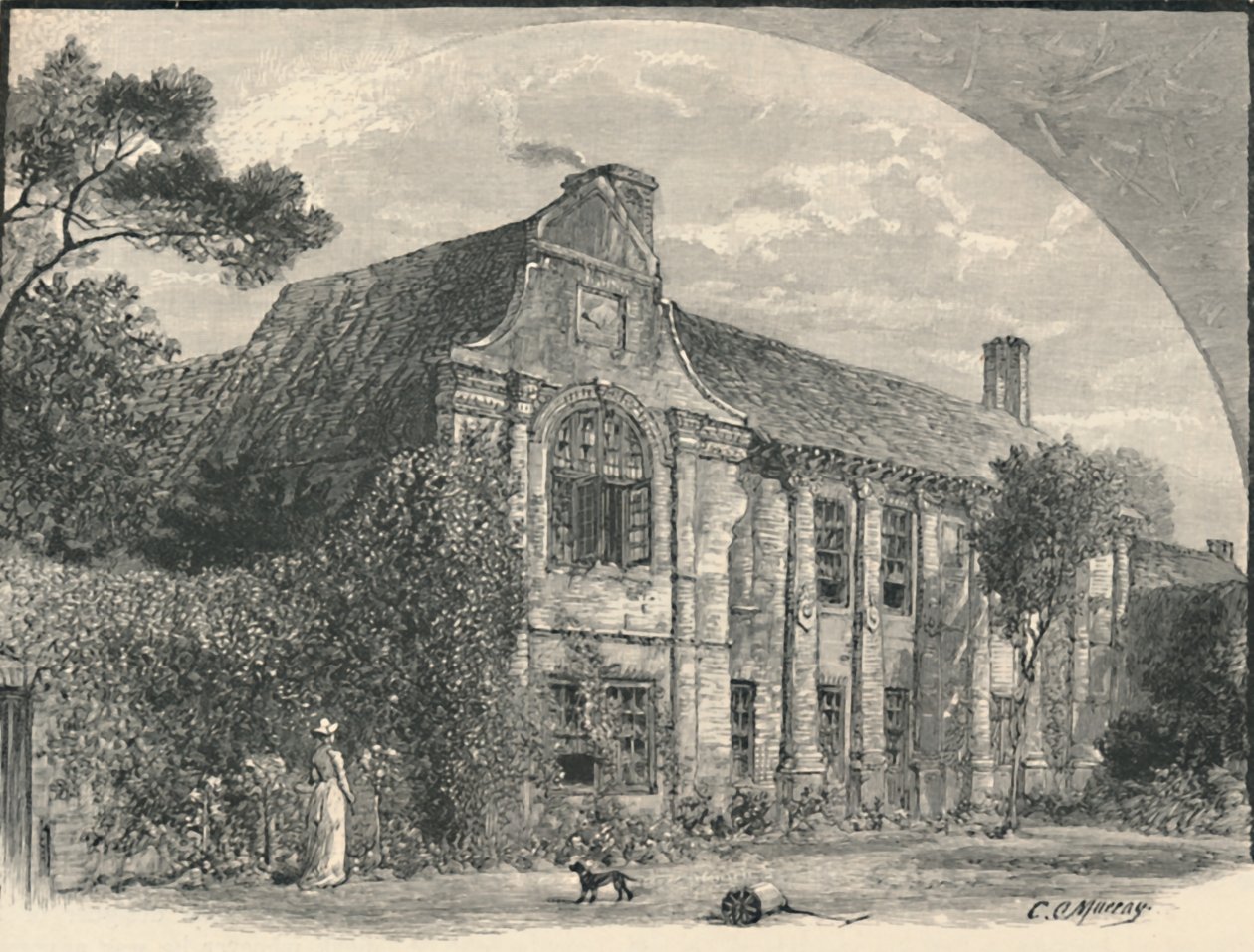 "Slyfield House: The Garden Front", Surrey, 1886 tekijältä C Murray