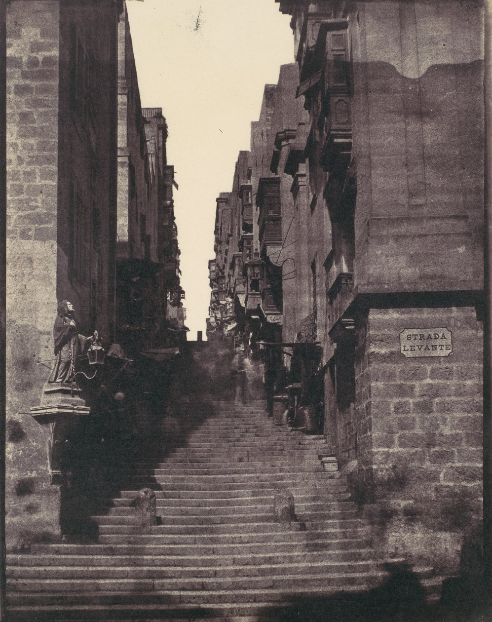 Strada Levante, Valletta, Malta, 1850-luku. tekijältä Calvert Jones