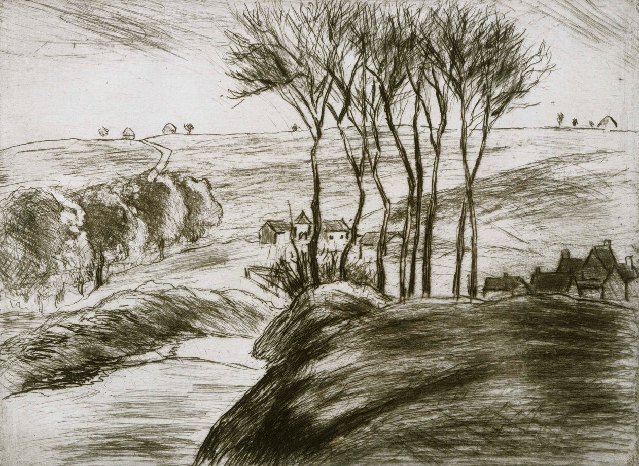 Maisema lähellä Osnya (osavaltio II) tekijältä Camille Jacob Pissarro