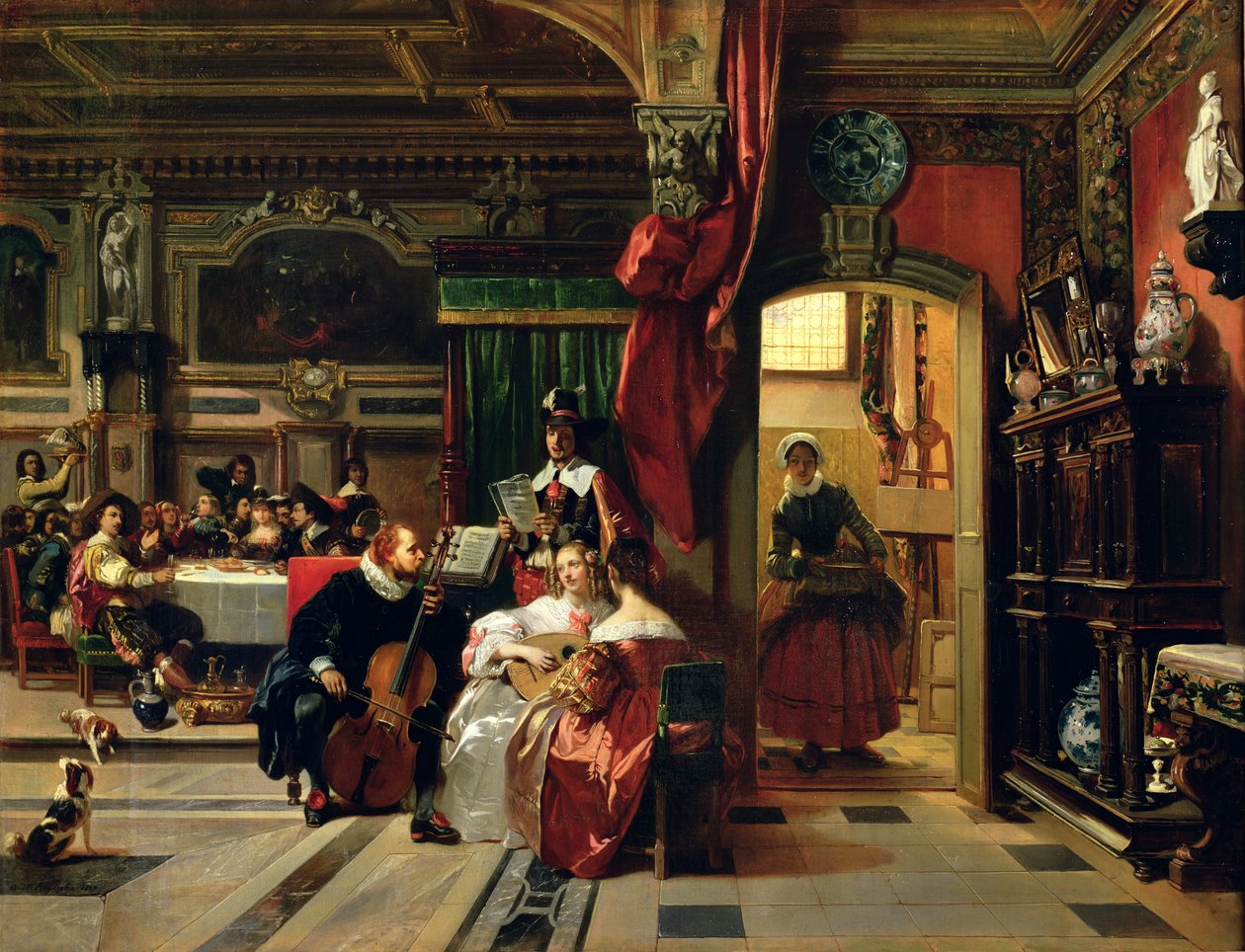 Sir Anthony van Dyck (1599-1641) Lontoossa, 1837 tekijältä Camille Joseph Etienne Roqueplan