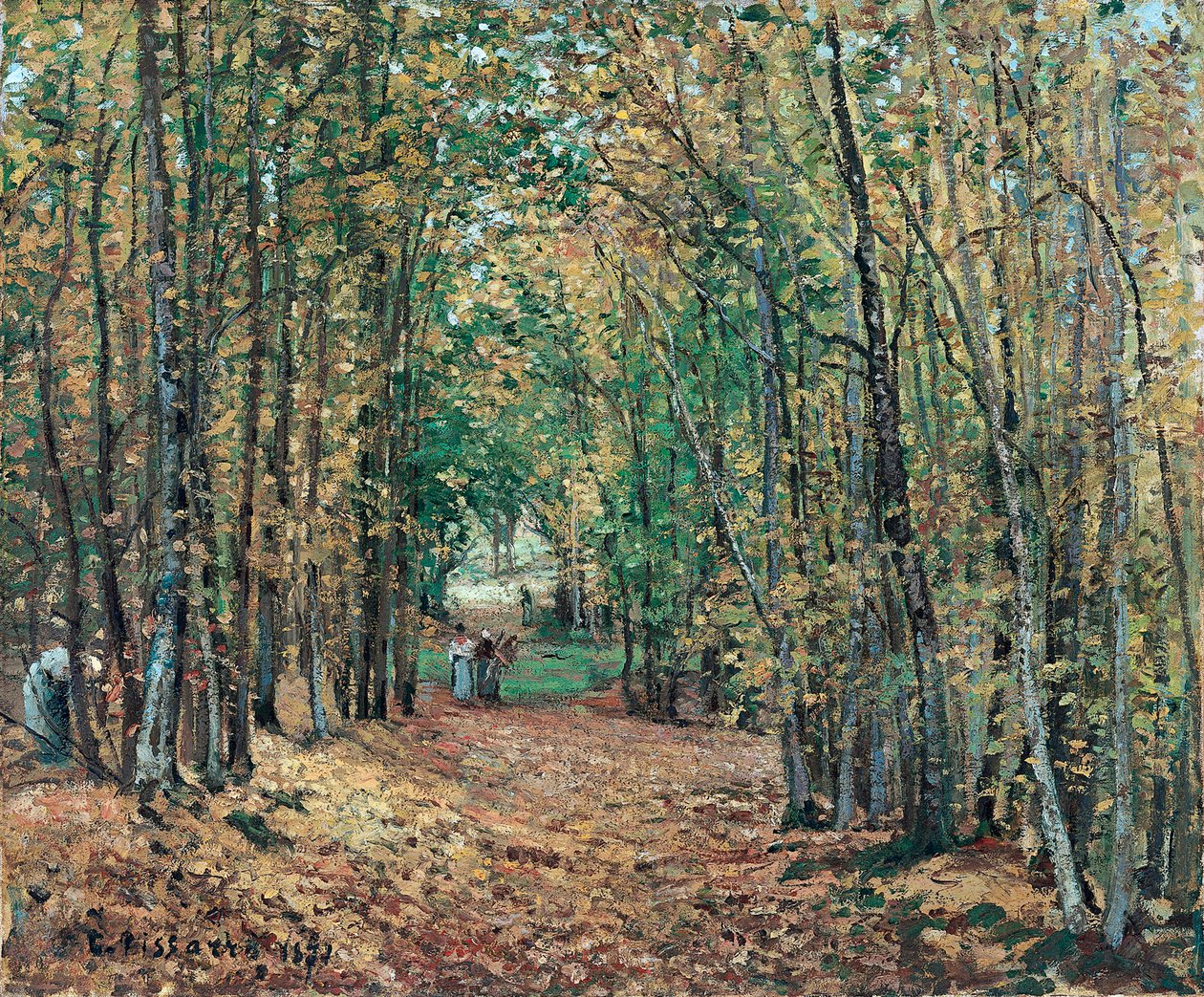 Metsät Marlyssa, 1871 tekijältä Camille Jacob Pissarro