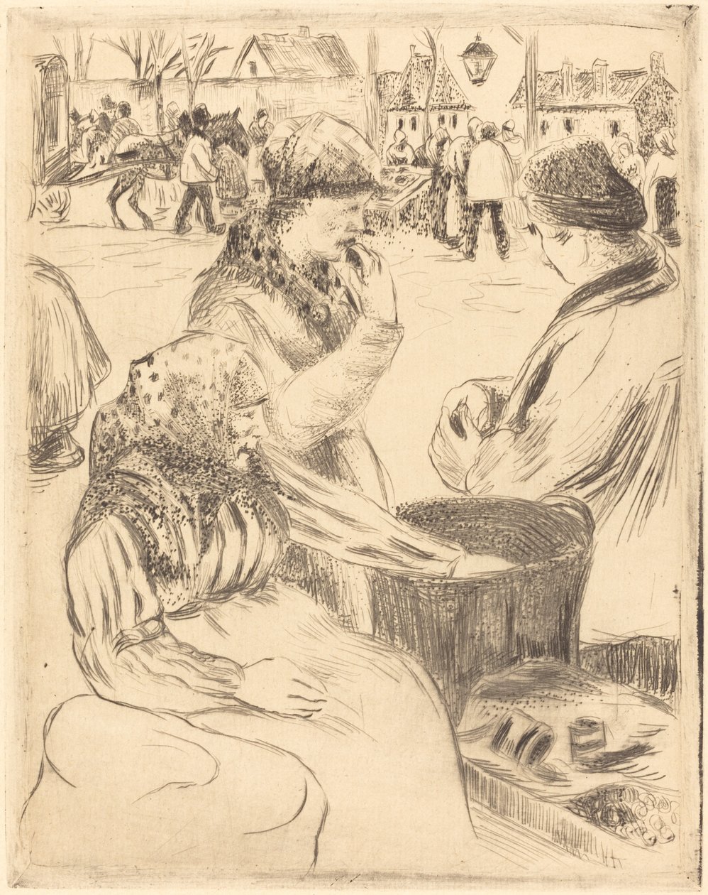 Chestnut Vendors Chestnut Vendors, 1878. tekijältä Camille Pissarro