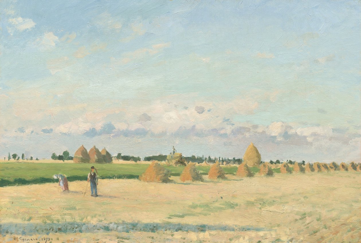 Maisema, Ile de France, 1873. tekijältä Camille Pissarro