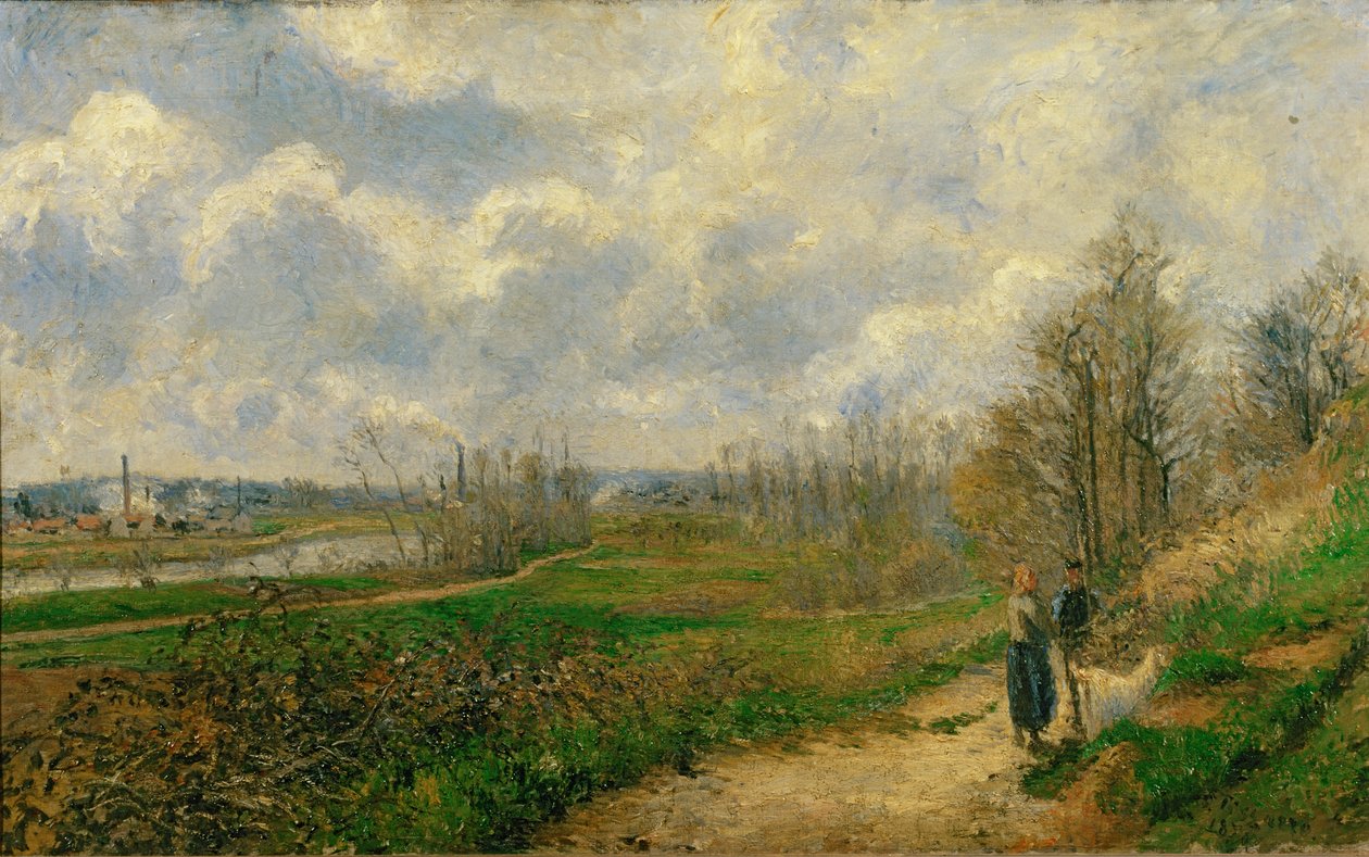 Pathway at Lechou ... (maalaus kankaalle) tekijältä Camille Pissarro