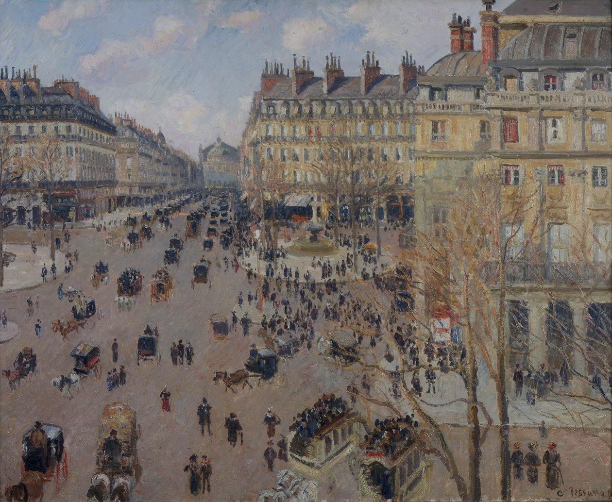 Ranskan teatteriaukio, 1898. tekijältä Camille Pissarro
