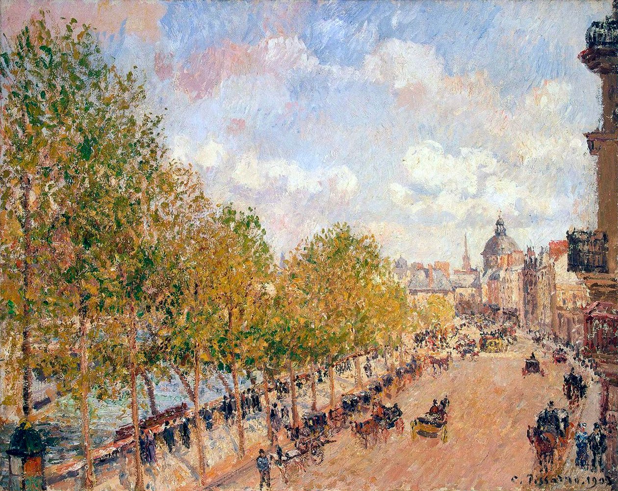 Quai Malaquais, Sunny Afternoon, 1903. tekijältä Camille Pissarro