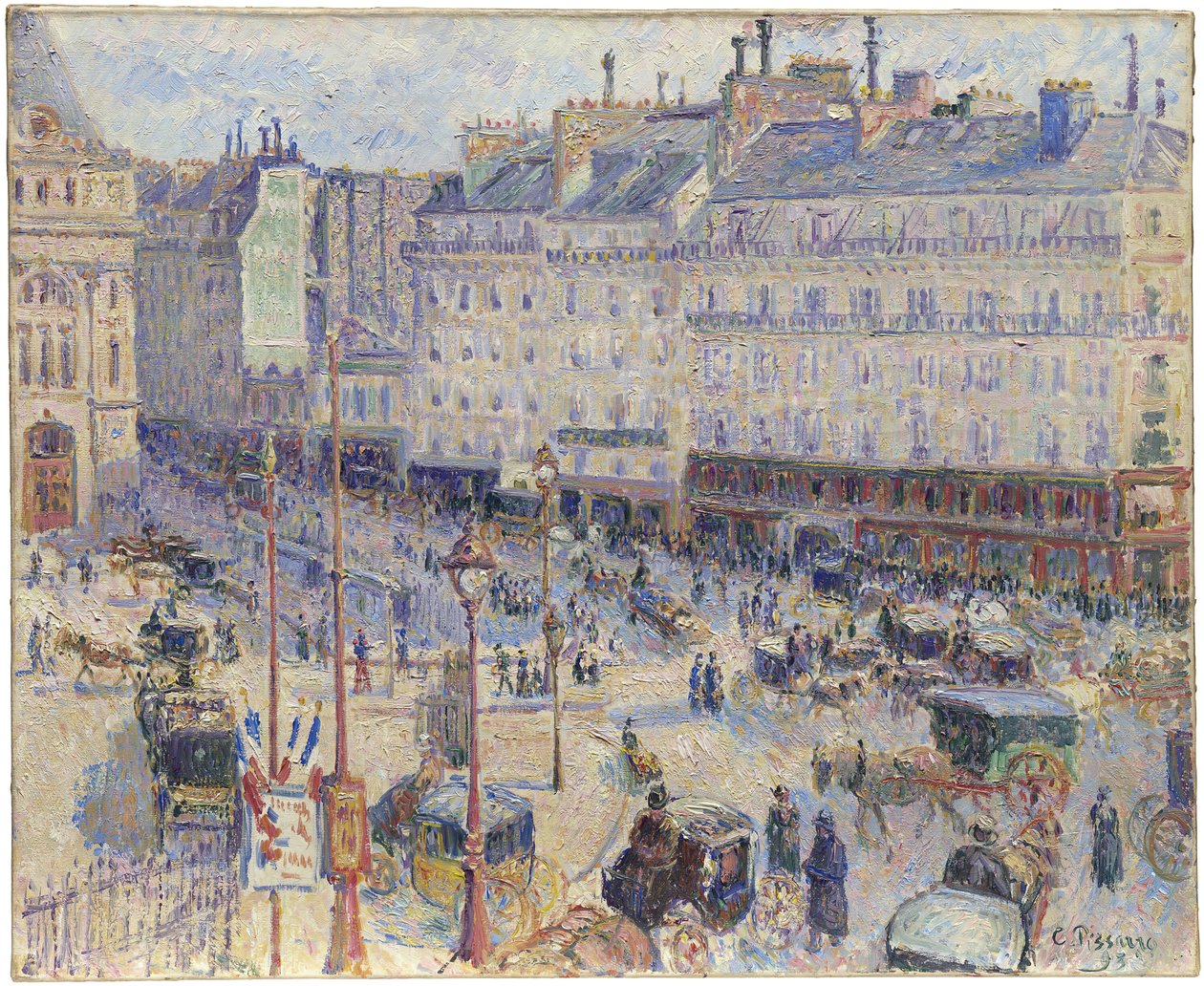 Place du Havre, Pariisi, 1893. tekijältä Camille Pissarro