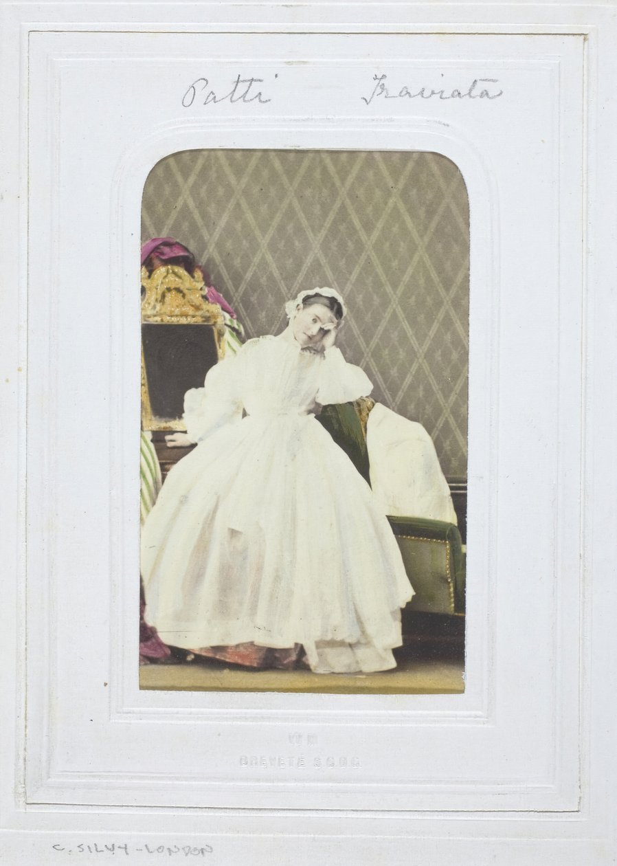 Adelina Patti, Traviata, 1860-69. tekijältä Camille Silvy