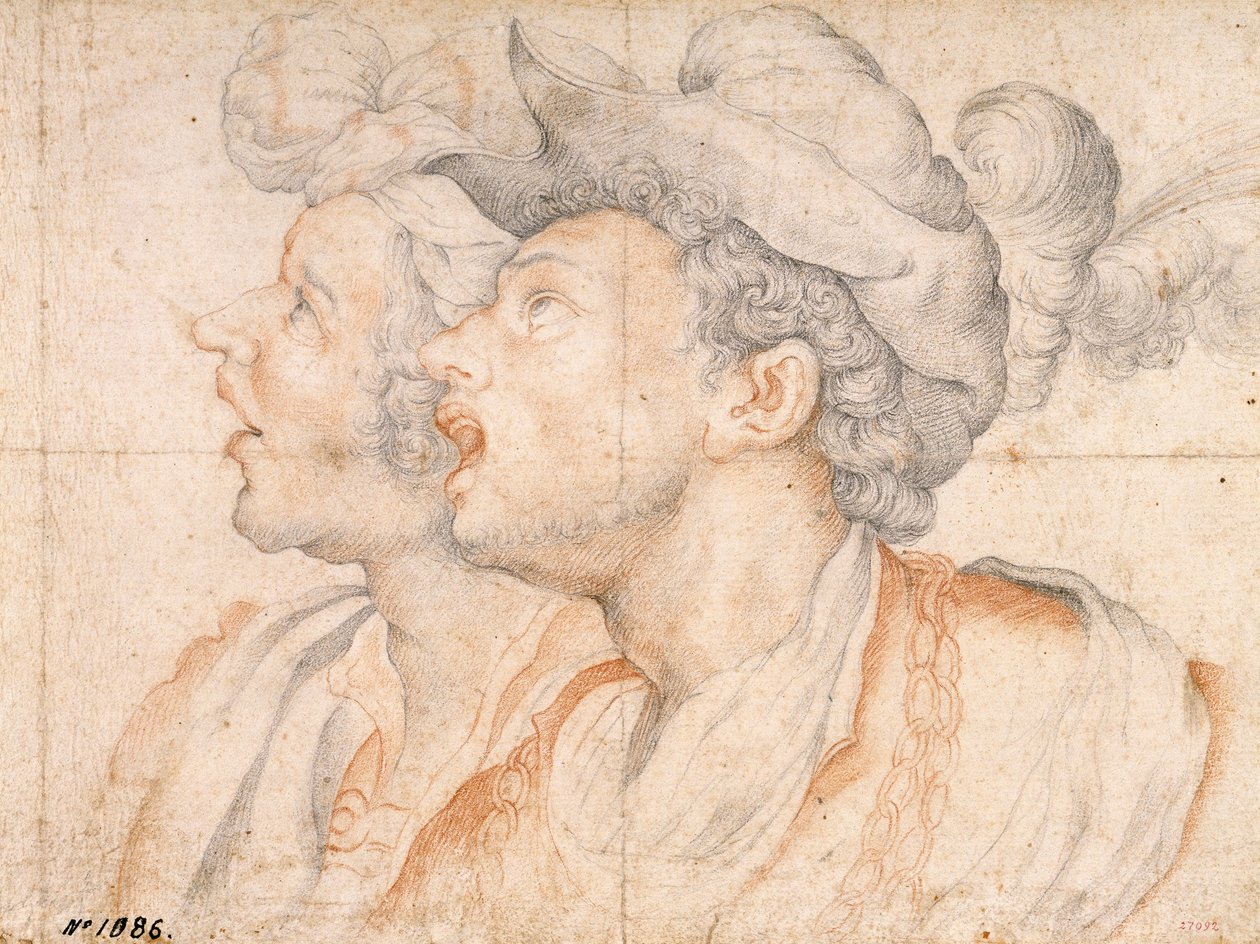 Kaksi nuorten päätä, noin 1590 tekijältä Camillo Procaccini