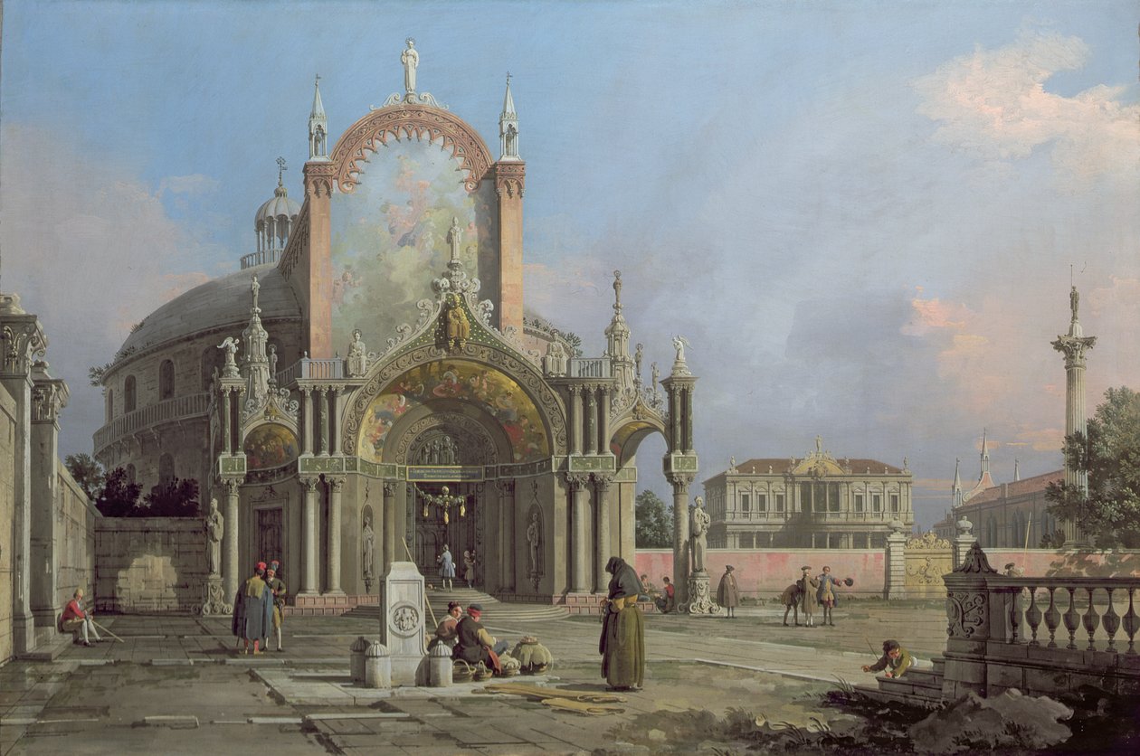 Kirkon capriccio, noin 1750 tekijältä Giovanni Antonio Canal