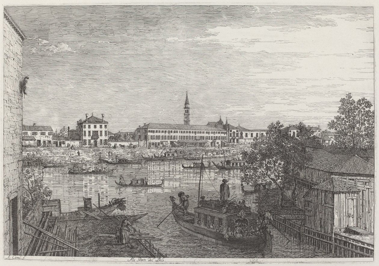 Ale Porte del Dolo, n. 17351746. tekijältä Canaletto