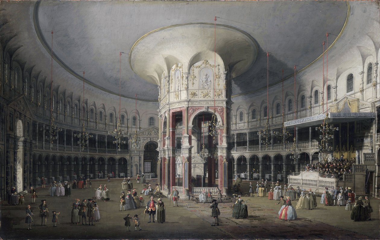 Lontoo: Ranelaghissa sijaitsevan Rotundan sisätilat tekijältä Canaletto