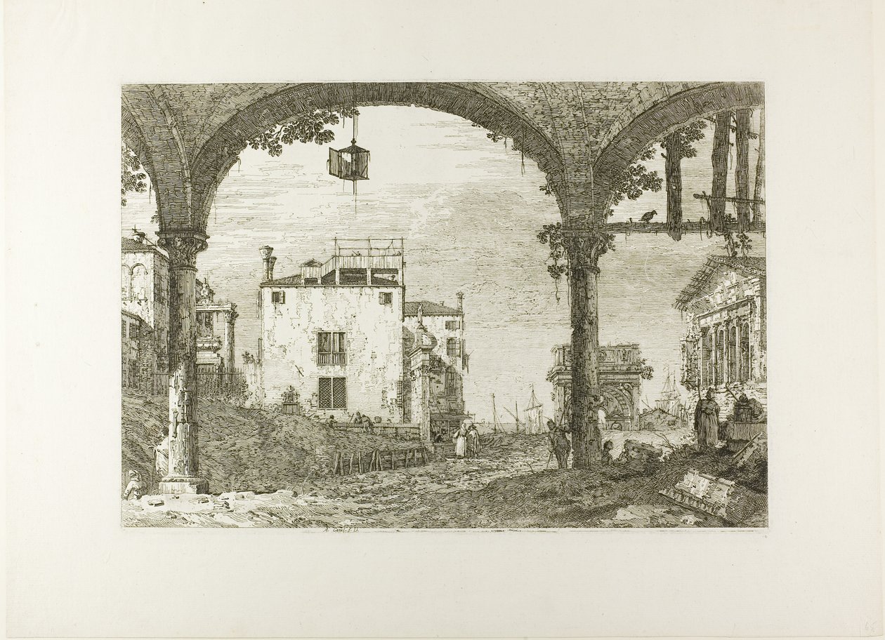 Portico ja lyhty, Vedute tekijältä Canaletto