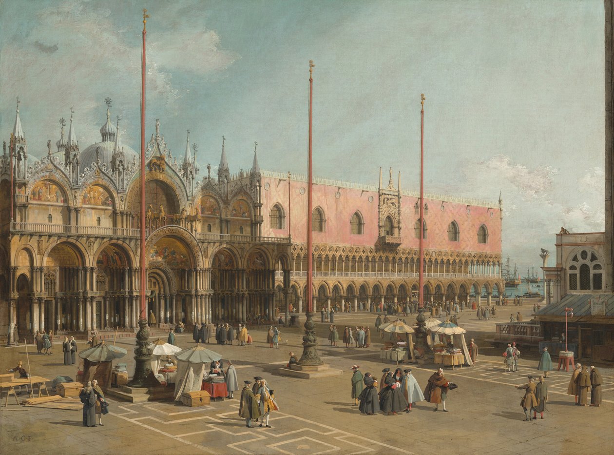 Pyhän Markuksen aukio, Venetsia, 17421744. tekijältä Canaletto
