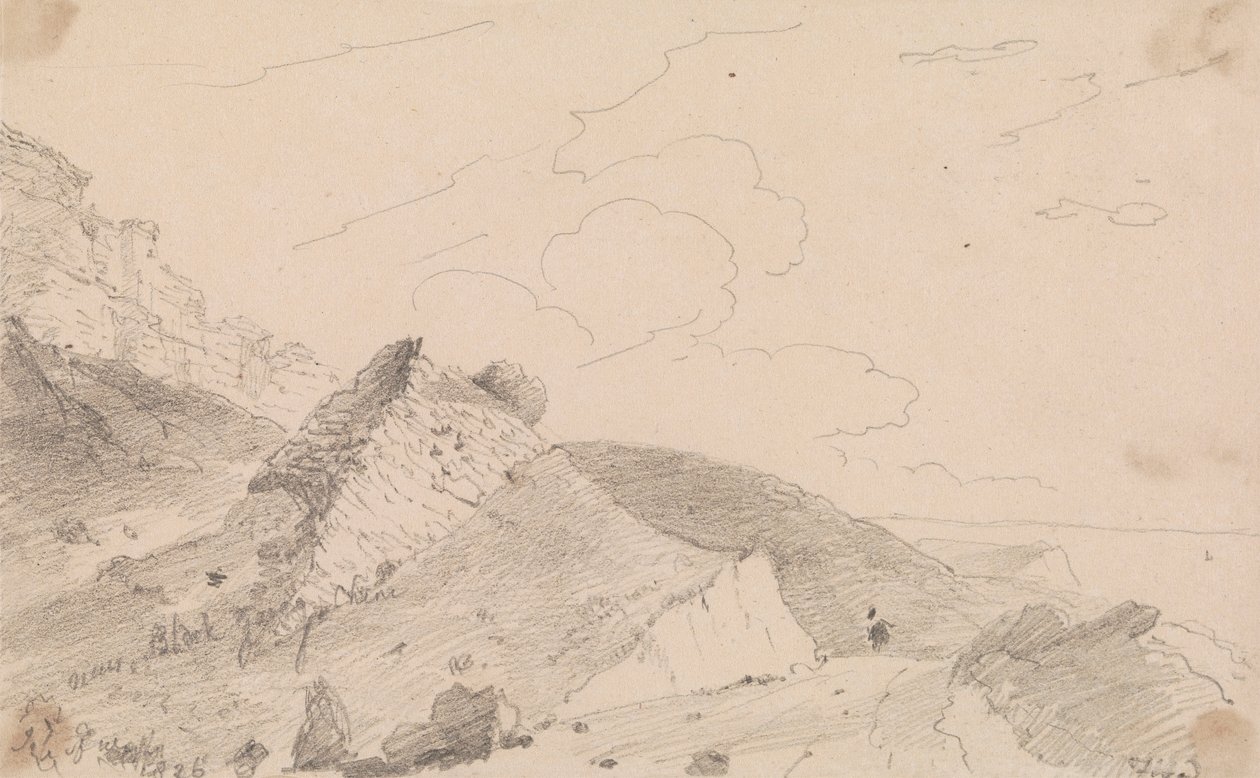 Lähellä Blackgang Chineä, Isle of Wight tekijältä Capt. Thomas Hastings