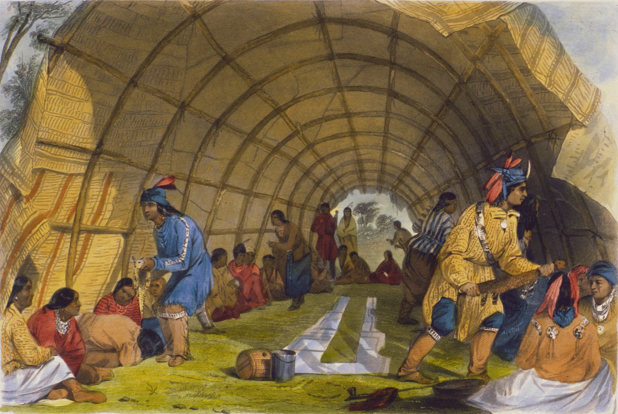 Winnebagoiden lääketanssi, 1853 tekijältä Captain Seth Eastman