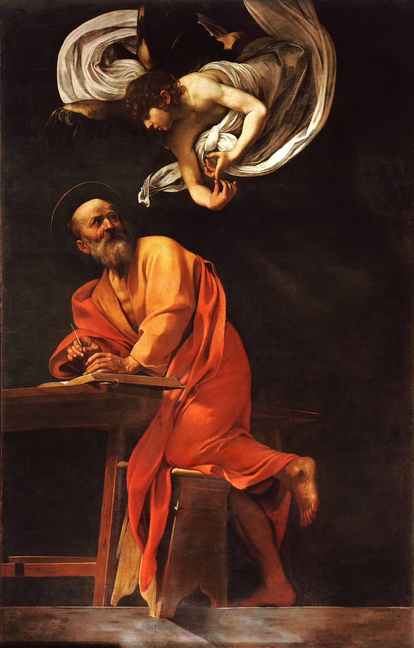 Pyhän Matteuksen inspiraatio tekijältä Caravaggio
