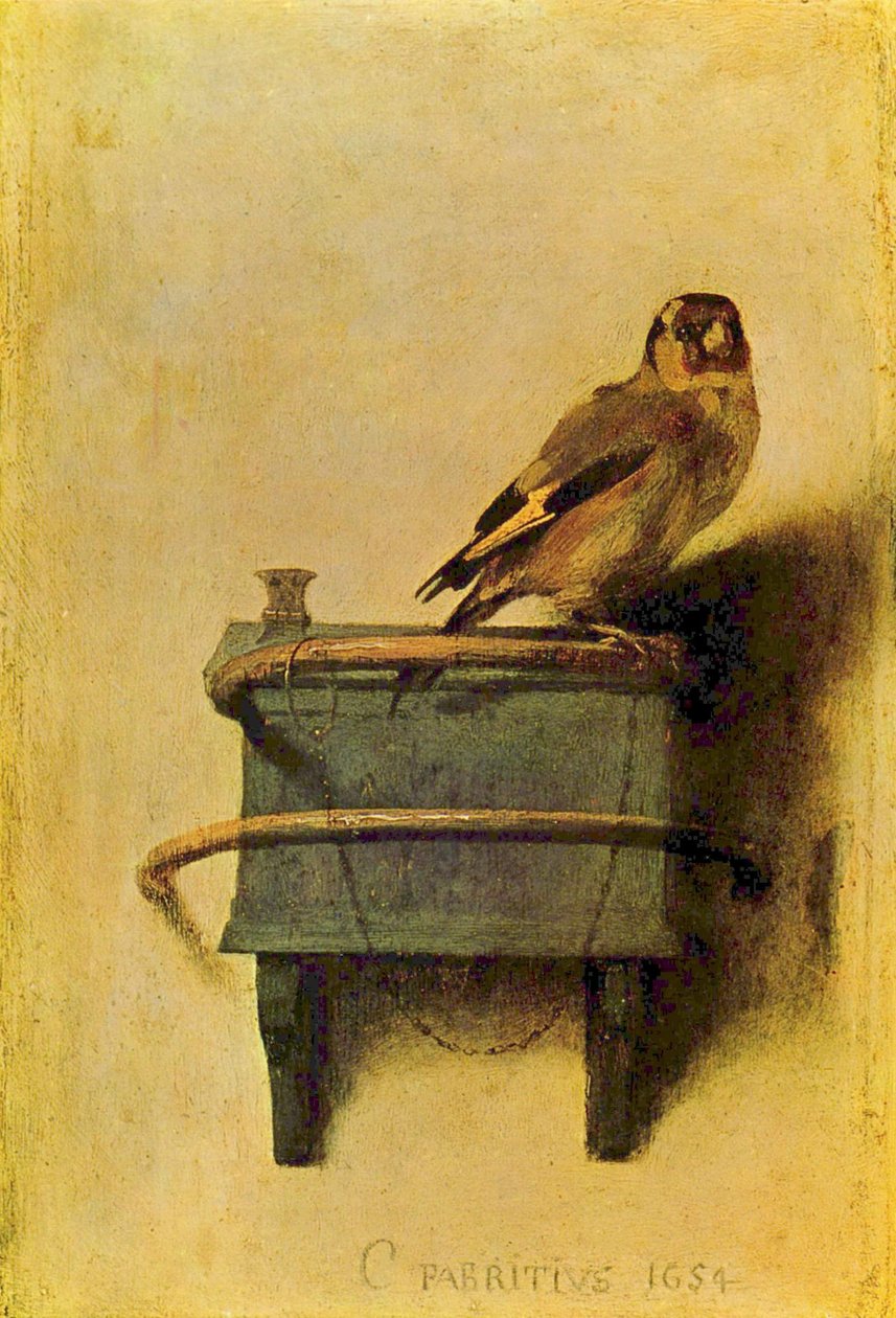 Arabiaa:  Arabia: The goldfinch. tekijältä Carel Fabritius