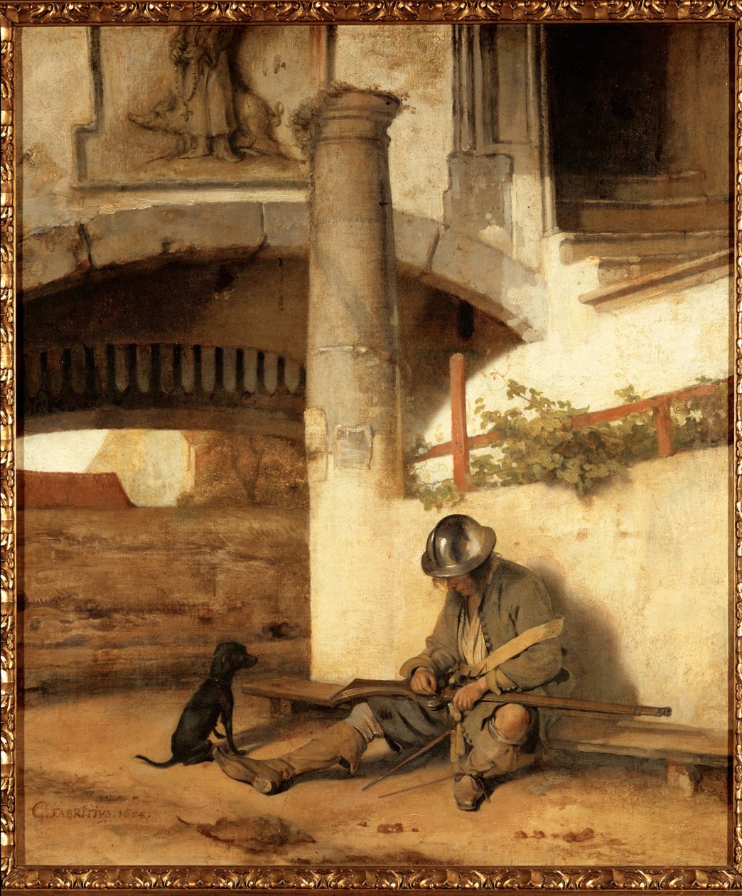 Nukkuva vartija tekijältä Carel Fabritius