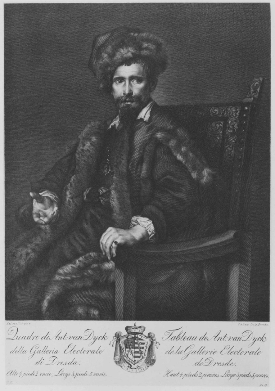 Bildnis eines Herrn im Pelz (Fürst Rhodokanakis-Giustiniani von Chios) tekijältä Carl Gottlieb Rasp