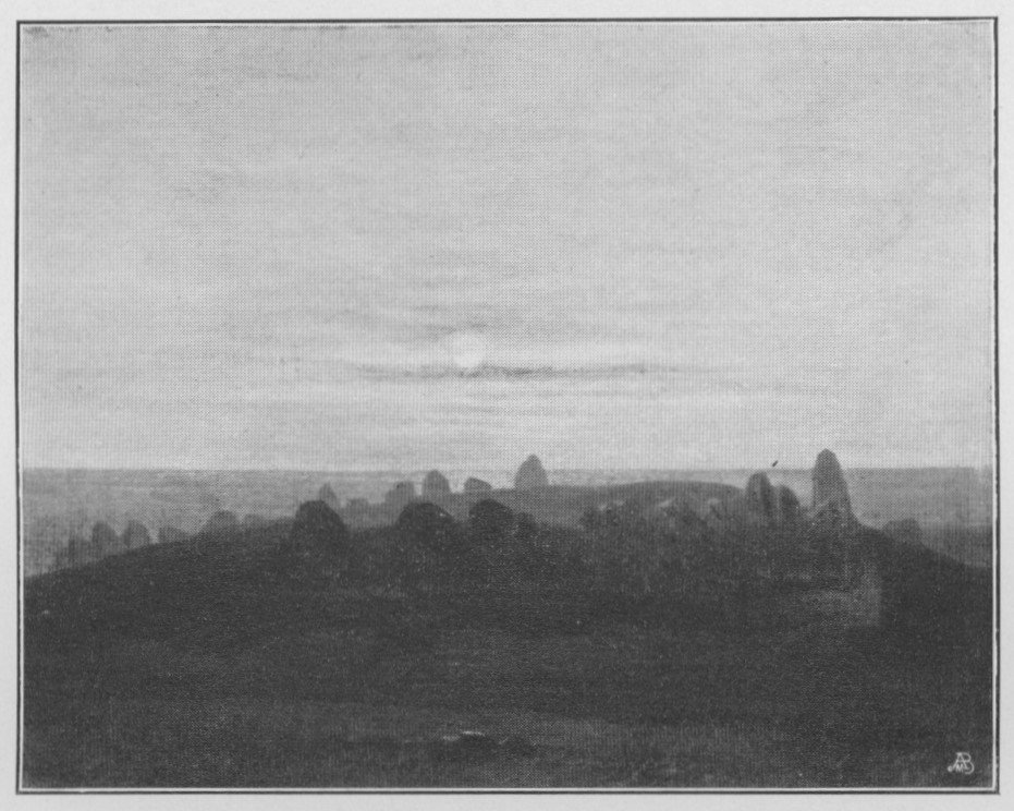 Ein Hunengrab im Mondschein tekijältä Carl Gustav Carus