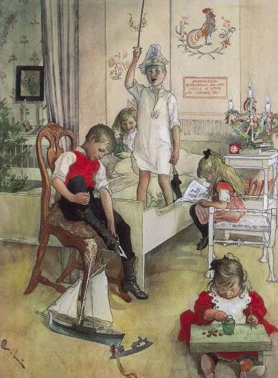 Joulun aamu tekijältä Carl Larsson