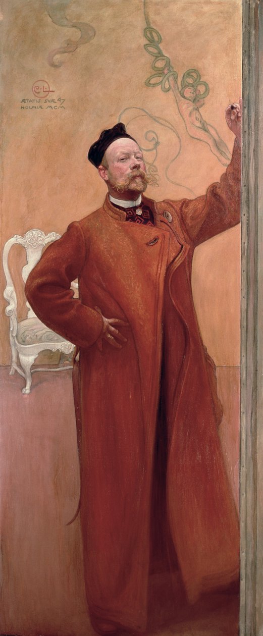 Peilin edessä: Omakuva, 1900 tekijältä Carl Larsson